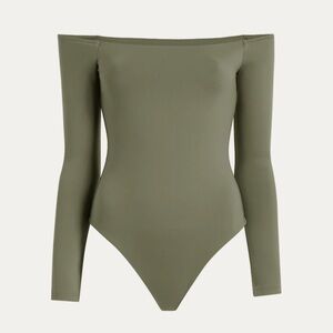 NUUDS off the shoulder bodysuit - XS color: Olive